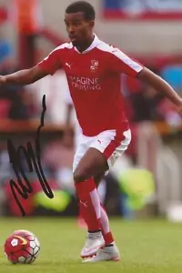 SWINDON: NATHAN BYRNE SIGNED 6x4 ACTION PHOTO+COA - Imagen 1 de 1