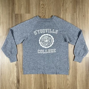 Vintage D’Youville College Sweatshirt 80s Trench New York Mens Small MADE IN USA - Picture 1 of 8