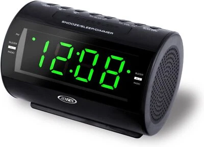 JENSEN JCR-210 AM/FM Digital Dual Alarm Clock Radio with Nature Multicolor  - Image 1 of 4
