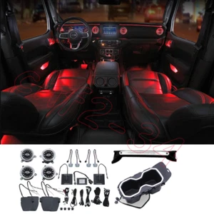 Fit For Jeep Wrangler JL 2018-2023 64 Colors LED Ambient Light Full Kit trim - Foto 1 di 12