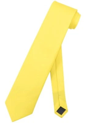 Corbata de cuello Vesuvio Napoli color liso extra largo XL para hombre 63 pulgadas Talla alta Foto 1 de 2