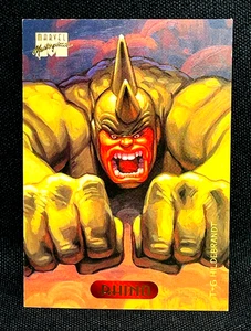 Tarjeta coleccionable Fleer Marvel Masterpieces 1994 - Rhino #100 - Marvel Comics - Imagen 1 de 2