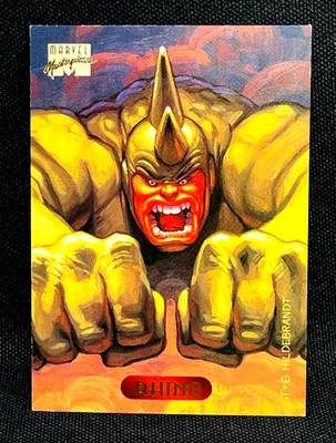 Tarjeta coleccionable Fleer Marvel Masterpieces 1994 - Rhino #100 - Marvel Comics Foto 1 de 2