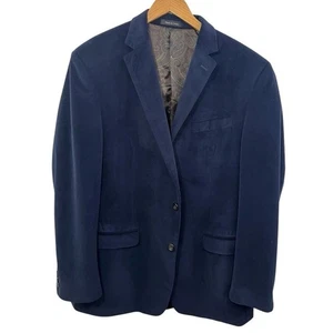 Lauren Ralph Lauren Blazer Jacke Herren 42 L dunkelblau Samt Preppy Old Money - Bild 1 von 8