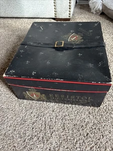 Vintage Resistol Hat Box - Buckle Closure - Self Conforming - 14.5"x13.25"x6.5" - Picture 1 of 7
