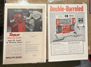 Vintage 2 Original Vintage 1960 Snap-on Tool MOTOR Magazine Ads - Picture 1 of 3