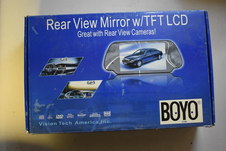 BOYO VTM600M Rear View Mirror w/TFT LCD - Image 1 of 3