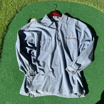 Camisa de mezclilla de agua salada extra grande vintage Quicksilver para hombre manga larga con botones Foto 1 de 4