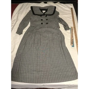 J.B.S. Traje de dos piezas a cuadros negro Ltd. para mujer - talla 8P, 50 % acetato 50 % rayón - Imagen 1 de 8