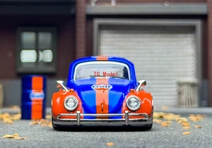 TG Liberty 1:64 Blue Gulf VW Beetle Pickup Truck Sport Model Diecast Collect Car - Picture 1 of 16