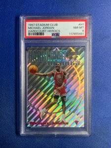 1997 STADIUM CLUB MICHAEL JORDAN Hardcourt Heroics FOIL SP PSA 8 - Picture 1 of 2