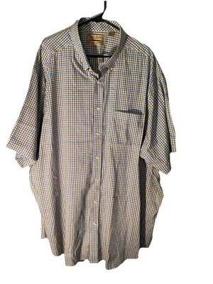 Roundtree & Yorke Gold Label Dress Shirt Men’s 4XT/Beige/Blue/Non-Iron/Soft/Nice - Image 1 of 4
