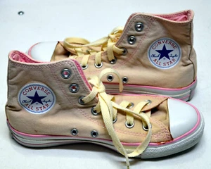 Converse All Star Chuck Taylor – hellbraune & rosa Damen-Sneaker mit Besatz – neu ohne Etikett - Bild 1 von 9