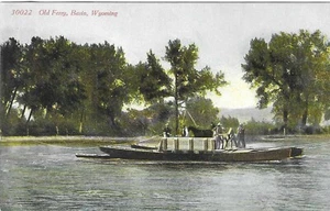 Antiguo ferry de cuenca postal de lino de Wyoming de colección - Imagen 1 de 2