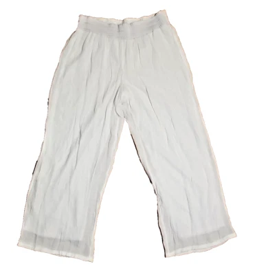 Pantalones de baño de playa blancos XL Apt. 9 Gauzy Feel cintura elástica B5 Foto 1 de 4