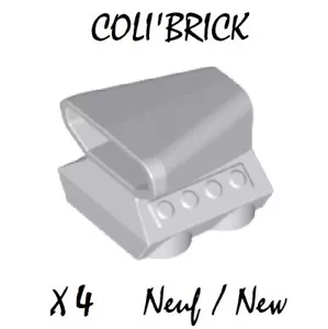 Lego 50943 - 4x Moteur Vehicle Engine air scoop top 2x2- Light Bluish Gray -NEUF - Bild 1 von 1
