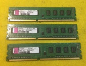 LOT OF 3: Kingston 1GB 1Rx8 PC3-10600U-9-10-A0 Memory  - Picture 1 of 2