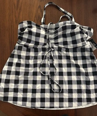 Nuevo con etiquetas Camiseta Tankini Plus Torrid para Mujer Talla 1 Buffalo Cuadros Negro Blanco Cuadros Foto 1 de 4