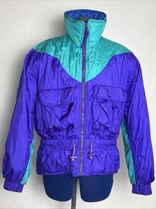 Giacca cappotto classico sci sunice vintage 1990 neon colorblock vintage taglia xs sun ice - Foto 1 di 16