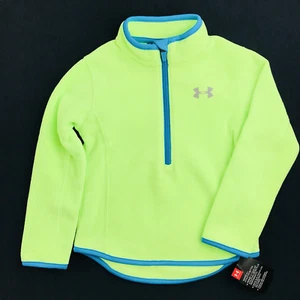 Under Armour Kinder limettengrün Polyester Langarm Half Zip Fleecejacke Gr. 4 - Bild 1 von 2