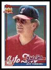 1991 Topps Jeff Torborg Chicago White Sox #609