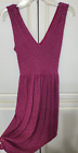 Loft Sleeveless V-Neck Dress Size Small Pink Purple Magenta Fit & Flare Q-24