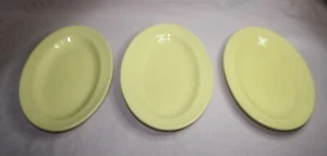 VTG. 3 GRINDLEY PLATTERS PLATES 6 3/4"x 9 3/4" LABURNUM PETAL GOLD ENGLAND - Bild 1 von 3