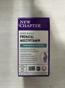 New Chapter One Daily Prenatal Multivitamin 30 Vegetarian Tablets Exp 02/26 - Picture 1 of 1