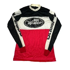 Vintage 80s Forged Wiseco Racing Mesh Jersey Long Sleeve Youth XL - Picture 1 of 6