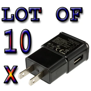 10 x  AC Wall USB Chargers for Samsung Galaxy S2 S3 S4 S5 S6, Iphone 5 6 6s - Picture 1 of 1