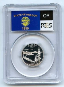 2005 S 25C Silver Oregon Quarter PCGS PR70DCAM - Picture 1 of 2