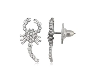 Orecchini scorpione strass con cristalli color diamante argento con strass - Foto 1 di 1