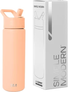 Kids Water Bottle with Straw Lid | Vacuum Insulated Stainless Steel Metal | Reus - Picture 1 of 3