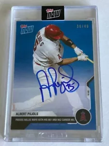 2020 Topps Now 661 &662 Career HR Arbert PuJols Los Angeles Angels Auto/49 #285B - Picture 1 of 24