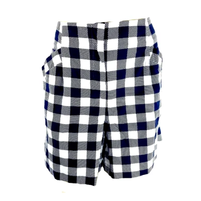 Pantalones Cortos Lane Bryant Talla 14 Cuadros Guinga Azul Blanco Elastizados Informales Nuevos Con Etiquetas Foto 1 de 3