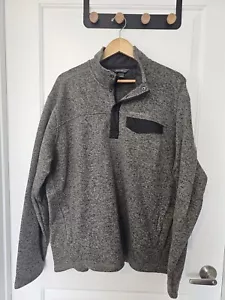 Eddie Bauer Herren XL Convector Snap Mock Sweater Strickpullover Fleece gefüttert grau - Bild 1 von 7