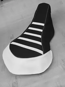 Suzuki KING QUAD 750 ATV SEAT COVER STRAP SEAT GRIPPER BLACK/WHITE - Picture 1 of 1