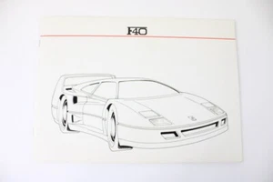Ferrari F40 1987-92 folleto de ventas paquete de prensa versión blanca francesa raro - Imagen 1 de 13