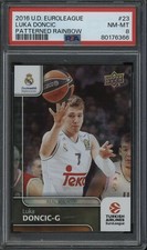 2016 Upper Deck Euroleague Patterned Rainbow Luka Doncic RC Rookie PSA 8 NM-MT