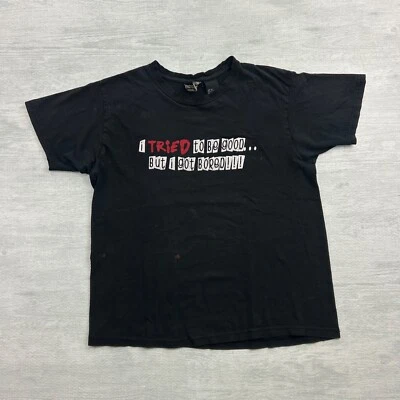 Camisa De Colección Y2K I Tried To Be Good Talla Mediana Negra Divertida Parodia Diciendo Foto 1 de 4