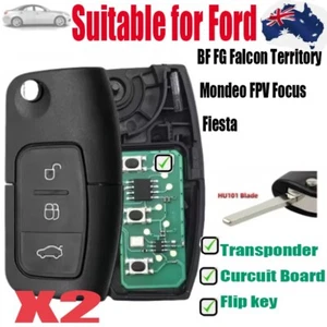 2XComplete Remote Transponder Key Fob for Ford BF FG Falcon Territory Mondeo FPV - Picture 1 of 3
