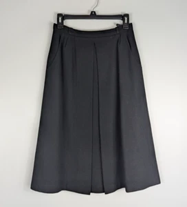 Gor-ray Pure Wool Vintage Black A-Line Pleated Skirt Made in UK - Picture 1 of 5