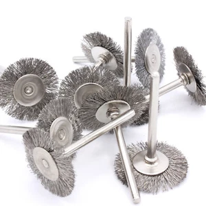 10x Inox Brosse 25mm pour Dremel Proxxon Mini- Frotteur D7 - Photo 1/3