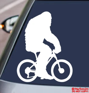 BIGFOOT RIDING MOUNTAIN BIKE VINYL DECAL STICKER CAR WINDOW BUMPER JDM SASQUATCH - Picture 1 of 6