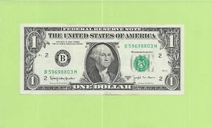 N1S .. 1963B ..UNCIRC $ 1 B 5969 8803 H .... 1963B $ 1 B-H BARR NOTIZ - Bild 1 von 2