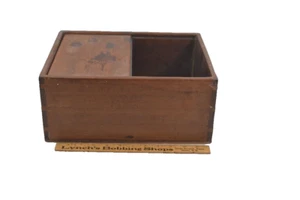 antique box slide top pine hand made dovetail 11x13x6 original 1800s - Picture 1 of 8