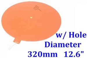 12.6" 320mm Dia 800W BI V2.5 3D Printer HeatBed Round JSRGO Silicone Heater Pad - Picture 1 of 12