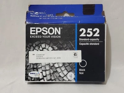 Cartucho de tinta negro original Epson 252 sellado caducidad 7/2025 caja abierta Foto 1 de 4