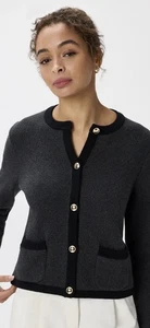 Quitte 100% Bio Baumwolle Damen Gr. S Small Strickjacke Pullover grau Knopfleiste - Bild 1 von 16