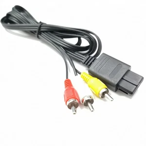 0 8m AV Cable for NinteFor o 64 aFor Game For Cube with For RCA Connectors - Photo 1/5